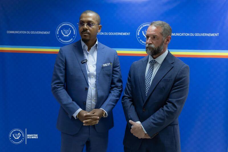 Phil Braun, Chairman of Chemaf, at the Ministry of Mines in Kinshasa