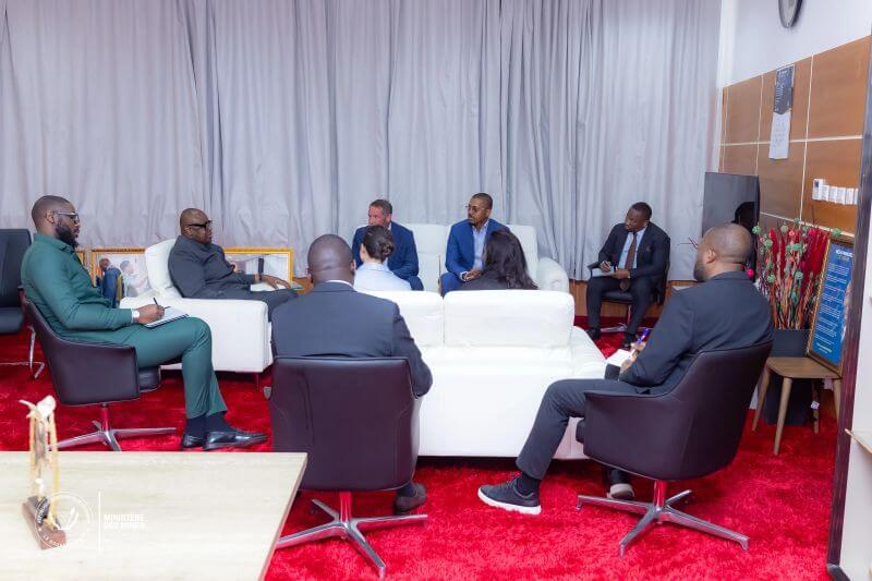Chemaf and Ministry of Mines delegations during the working session